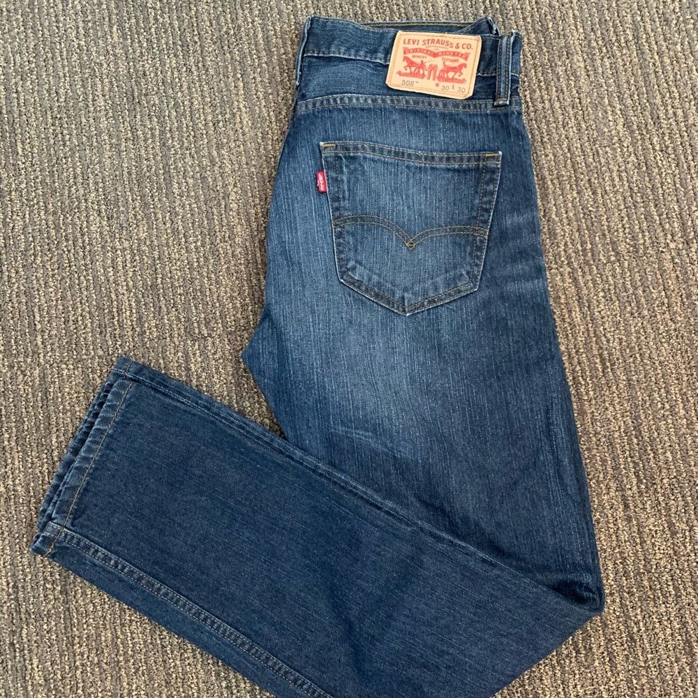Levi’s 508 Dark Wash jeans, 30x30